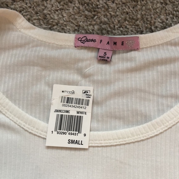 NEW Crave Fame Ribbed Puff Sleeve Shirt - Picture 5 of 6